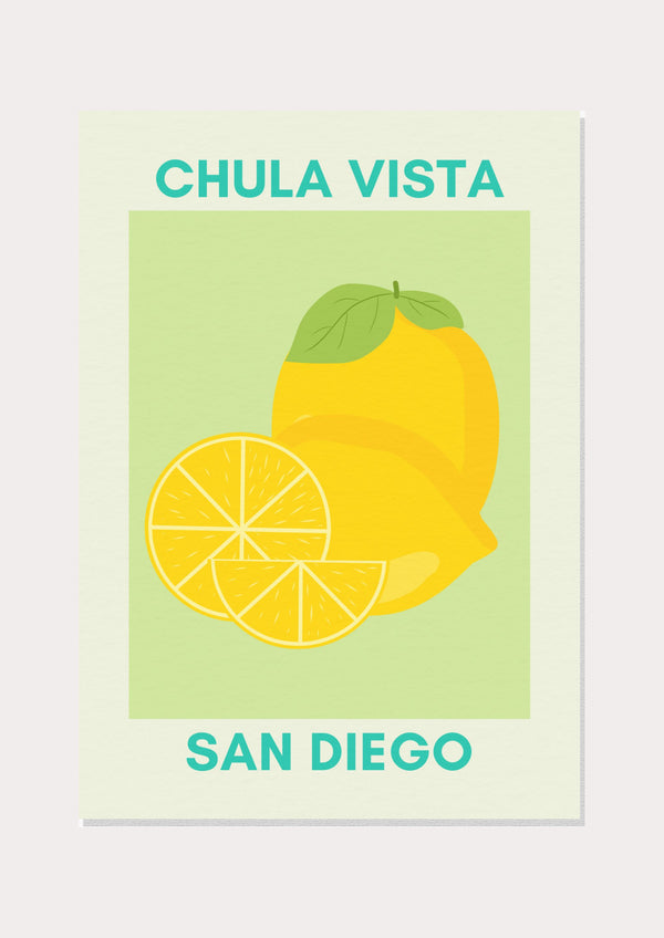 Shadowed Vibrant 'Chula Vista Poster' by Nusk – affordable modern kitchen wall art.
