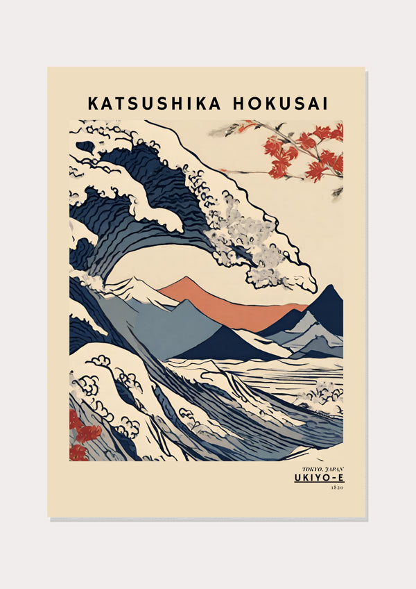 Hokusai Kanagawa Print 01  - Wall Art Print