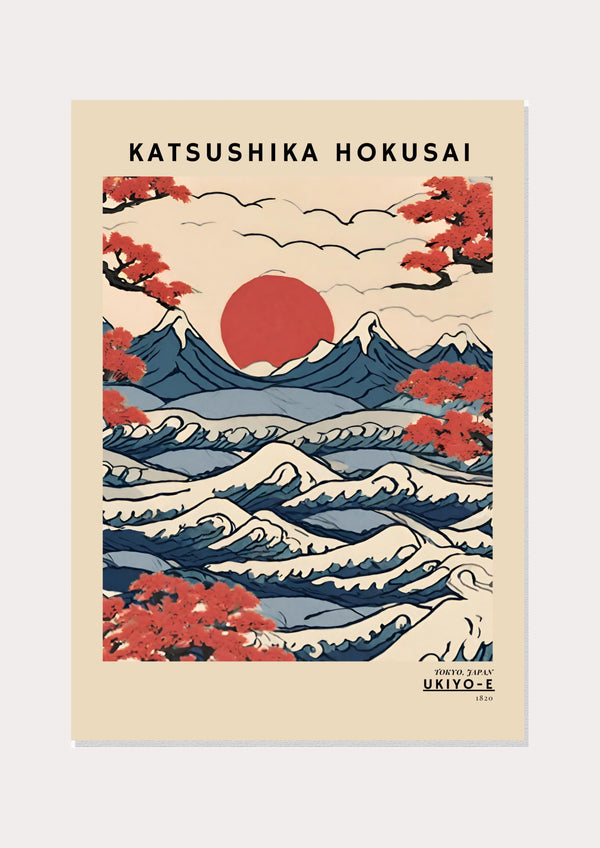 Hokusai Kanagawa Print 03  - Wall Art Print