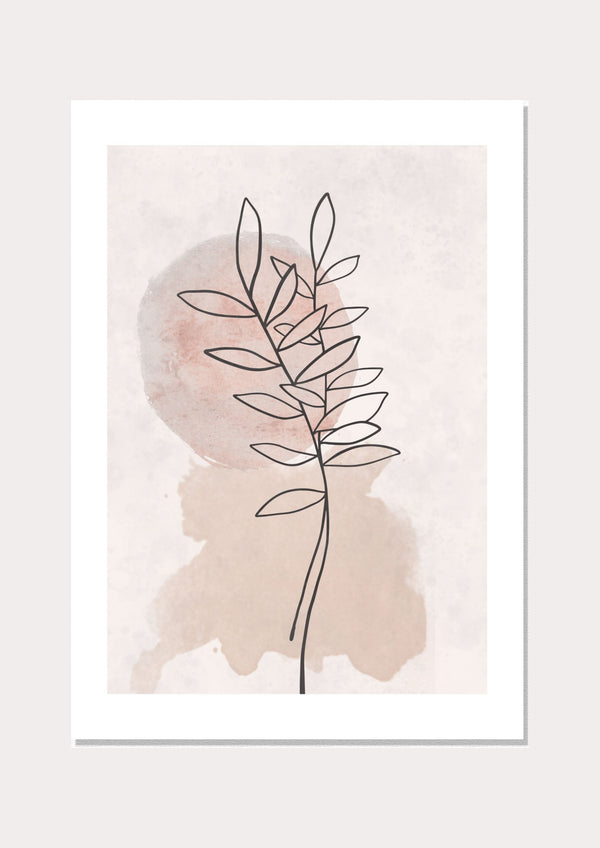 Line Leaf Poster - Wall Art Print