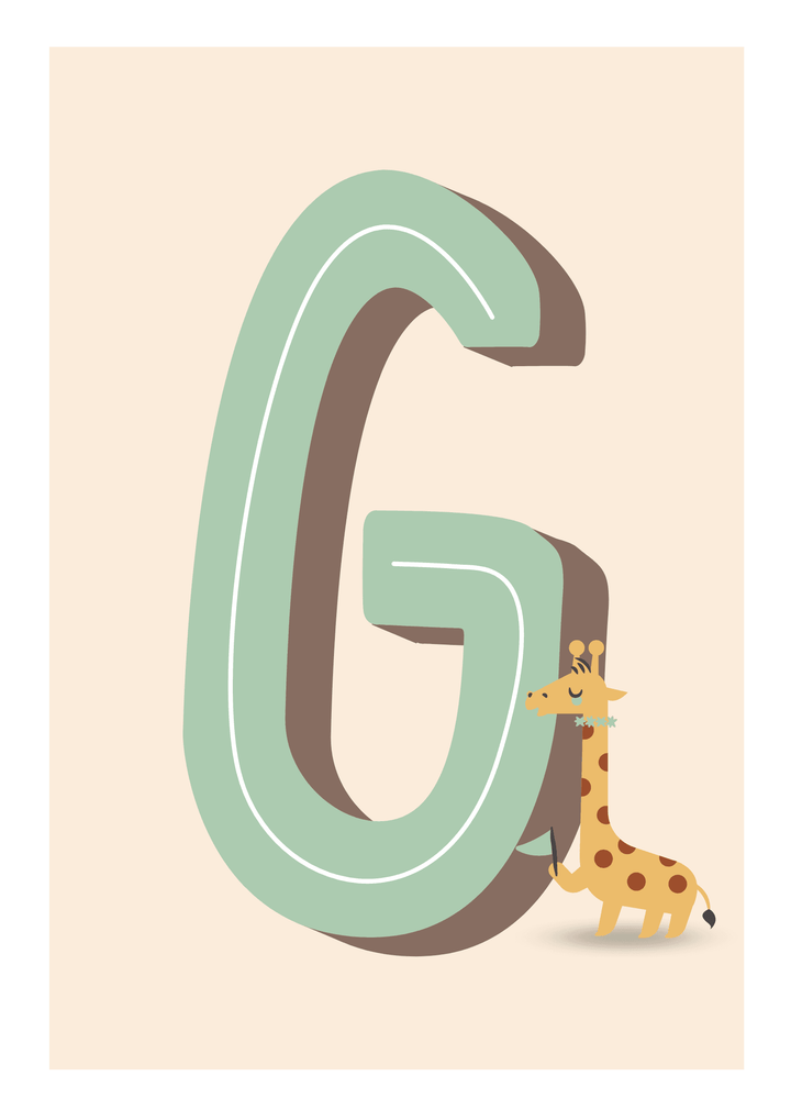 G Is for Giraffe - Wall Art Print - Nüsk Co.