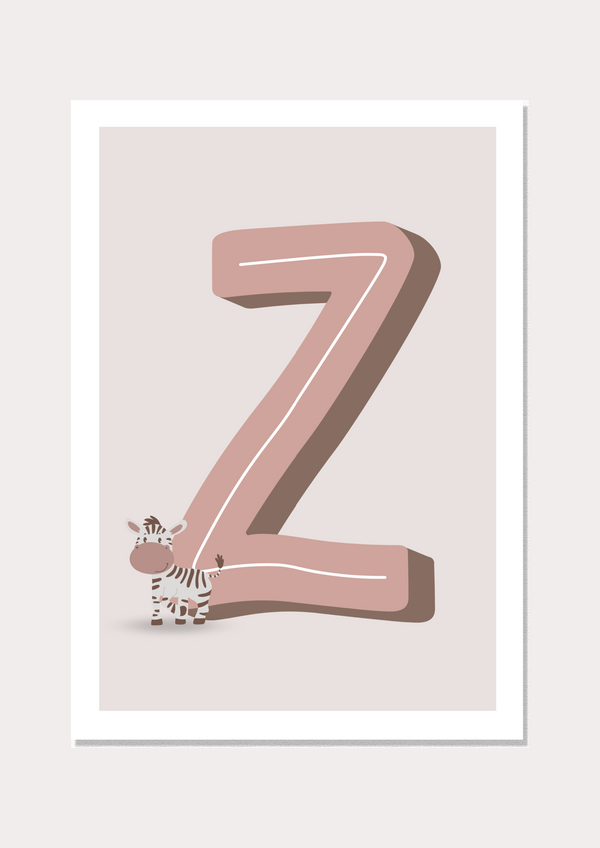 Z Is for Zebra - Wall Art Print - Nüsk Co.