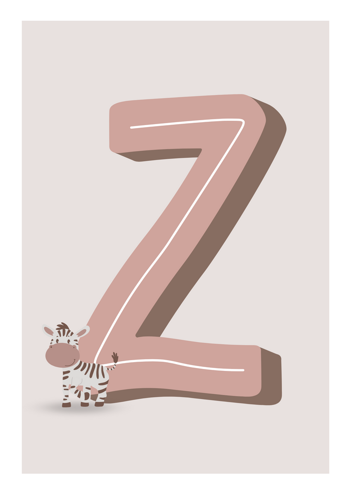 Z Is for Zebra - Wall Art Print - Nüsk Co.